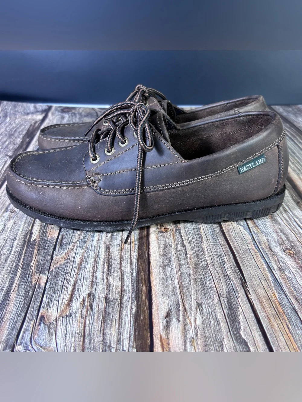 Eastland Falmouth Camp Moc Leather Oxfords 8.5M | Coastal Grandmother Classic